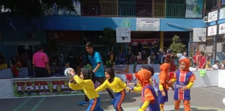 Seru dan Penuh Kompetisi Skyball Putri Cabang Lomba Limas Inspiring Competition (LIC) SD Muhammadiyah 15 Surabaya (SDM Limas) 2024 Antar TK/RA se-Surabaya