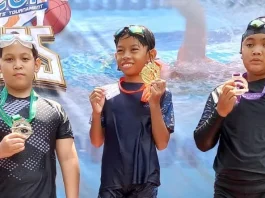 Arfa Zabir Alkhalifi Aflah Murid Kelas 5 KH Ibrahim SD Muhammadiyah 15 Surabaya (SDM Limas) Juara 2 Gaya Dada 25 Meter dan Finiser Gaya Bebas 25 Meter Level Kelas 5 dan 6 Putra Lomba Renang SNA Cup 2025. (Ali/PWMU.CO)