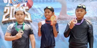 Arfa Zabir Alkhalifi Aflah Murid Kelas 5 KH Ibrahim SD Muhammadiyah 15 Surabaya (SDM Limas) Juara 2 Gaya Dada 25 Meter dan Finiser Gaya Bebas 25 Meter Level Kelas 5 dan 6 Putra Lomba Renang SNA Cup 2025. (Ali/PWMU.CO)
