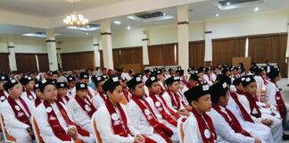 Suasana Imtihan ke-XII dan Tasmi Tahfid ke-IV SD Muhammadiyah 15 Surabaya (SDM Limas) di ruang BBPMP Jawa Timur.