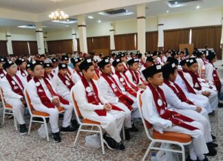 Suasana Imtihan ke-XII dan Tasmi Tahfid ke-IV SD Muhammadiyah 15 Surabaya (SDM Limas) di ruang BBPMP Jawa Timur.