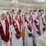 Suasana Peserta Imtihan ke-XII Dan Tasmi’ Tahfid ke-IV SD Muhammadiyah 15 Surabaya (SDM Limas) di Ruang BBPMP Jawa Timur (Ali/PWMU.CO)