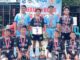 Tim Limas FC SD Muhammadiyah 15 Surabaya (SDM Limas) usai menerima penghargaan pada Kejuaraan Daerah Futsal tingkat Kota Surabaya. (Ali/KLIKMU.CO)