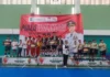 Tim Kabaddi SD Muhammadiyah 15 Surabaya (SDM Limas) Saat Menerima Congratulation Juara 1 Piala Walikota Surabaya Tahun 2026. (Ali/PWMU.CO)