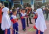 Semarak Peringatan Hari Ulang Tahun (HUT) Kemerdekaan Republik Indonesia Ke-81 di Halaman SD Muhammadiyah 15 Surabaya (SDM Limas). (Ali/PWMU.CO)